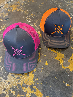 Neon Nola Arrow embroidered classic trucker hat