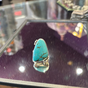 19370 Turquoise Sterling Triangle Ring