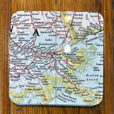 Glossy Map Coaster