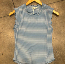 19449 Brushed Stripe Ruffle Top
