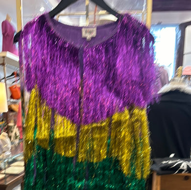 Mardi Gras Tinsel Vest