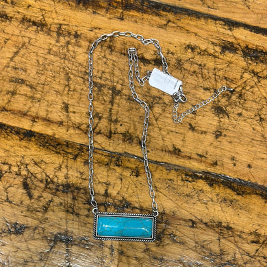 19359 Turquoise Bar Pendant