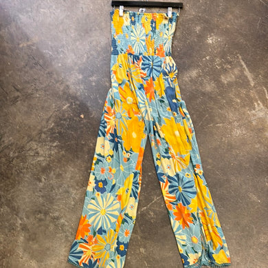 19275 Strapless Smocked Jumpsuit