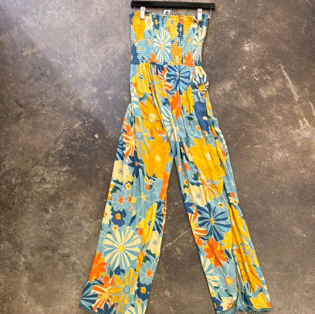 19275 Strapless Smocked Jumpsuit