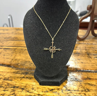 18433 Signature Nola Arrow 14K gold Necklace