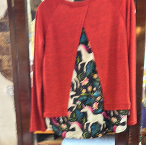 18205 Unicorn Print Sweater Top