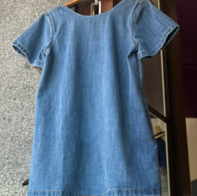 19781 Denim Dress U Open Back