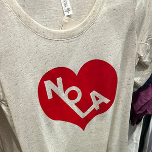 NOLA Heart women tshirt