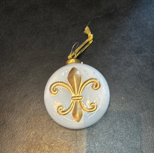 19534 Fleur De Lis Glass Ornament