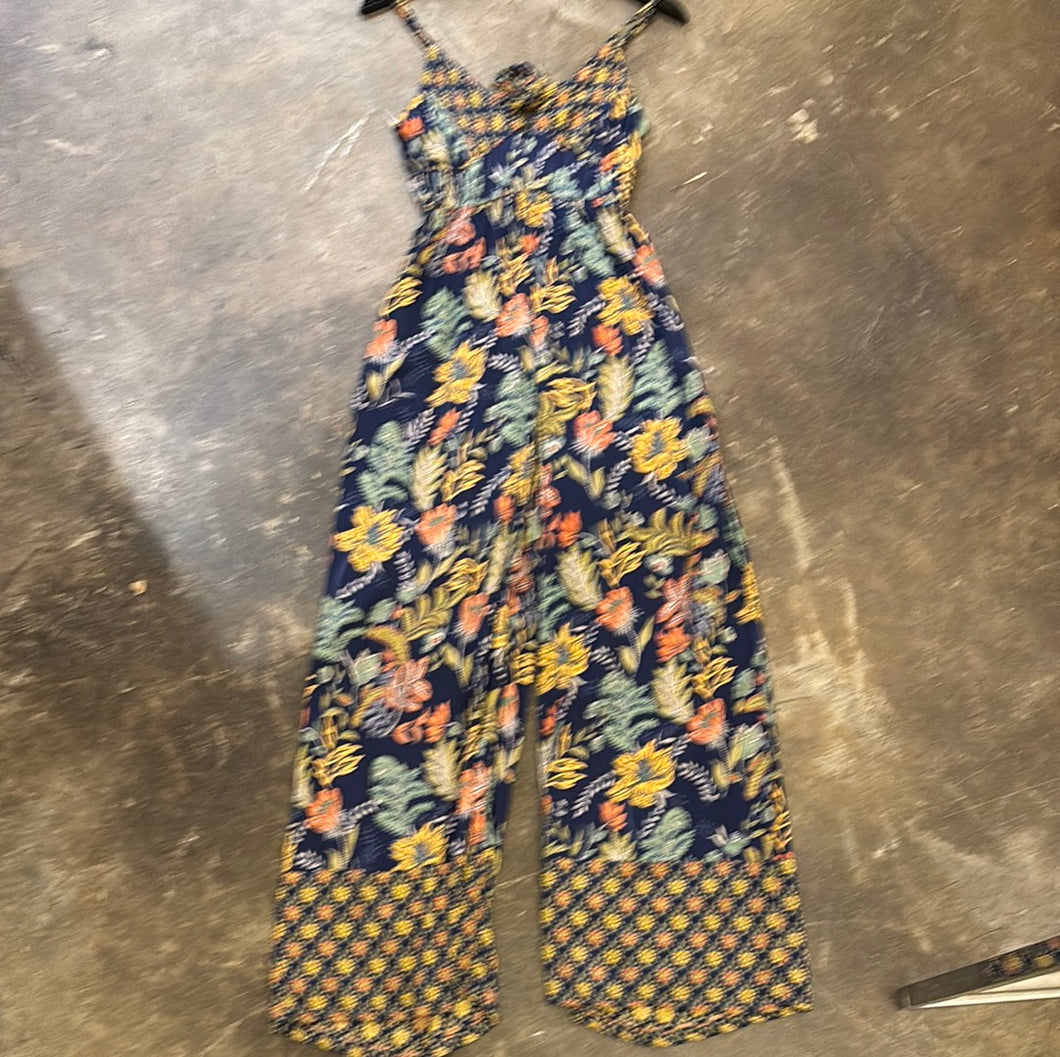 18573 Floral V neck Maxi