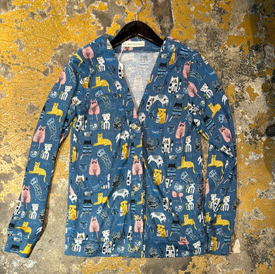19178 Colorful Cat Cardigan
