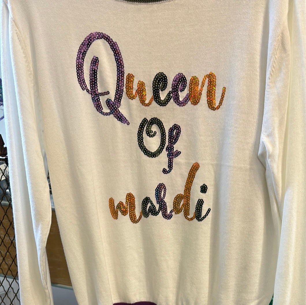 Queen of Mardi sweater