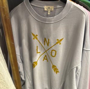 19373 Nola Arrow Organic Pigment Dye Pullover sweatshirt