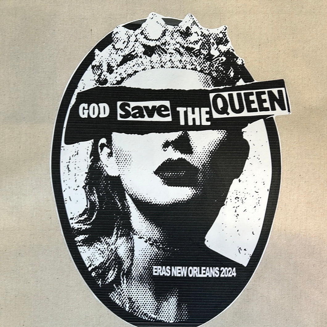 T Shirt - God Save The Queen NOLA Era Commemorative 2024 - 7 color choices  - black and white image - read ship info in description ❤️