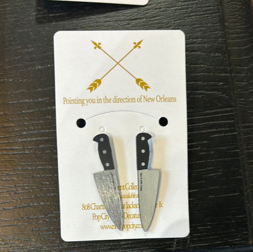 18684 2”Chef Knife Earring