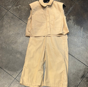 19635 Padded Shoulder Top & Pant Set