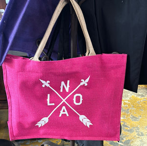 19551 New Jute Arrow Tote