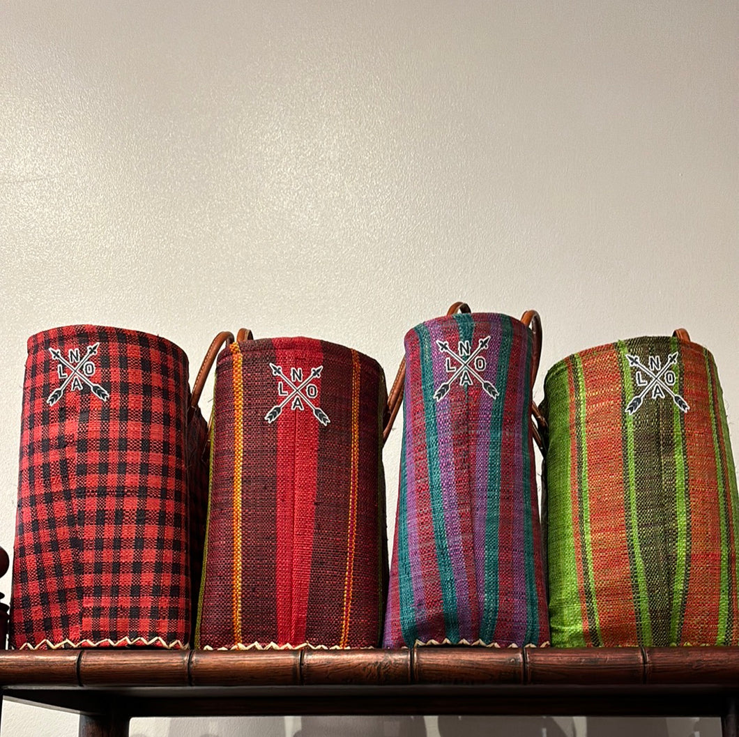 Hand woven market tote