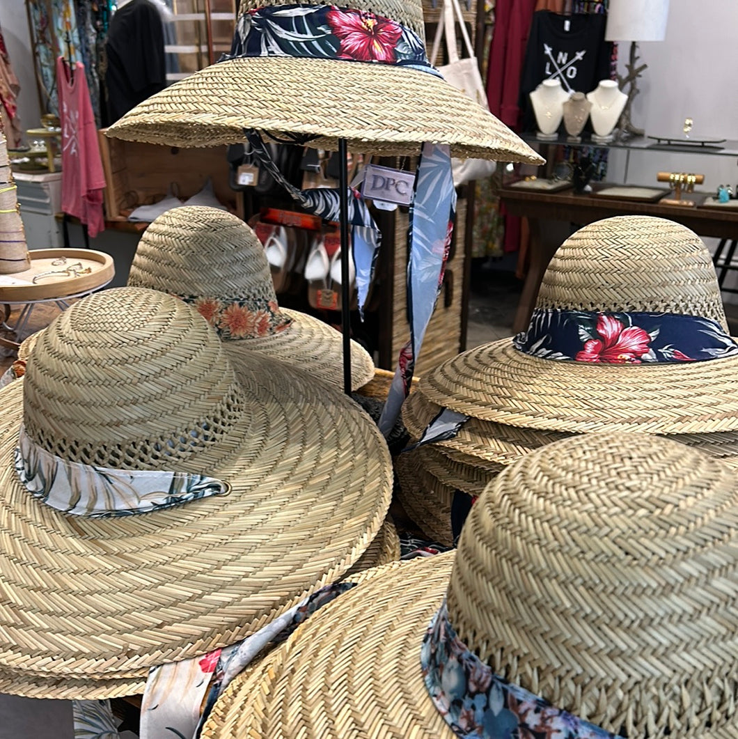 18545 sun hat straw with floral band