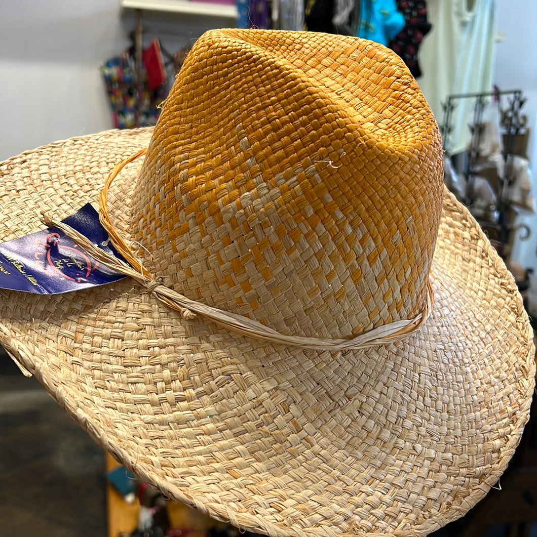 18821 hand woven orange chapeaux