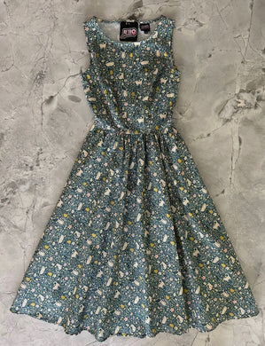 18899 Cats & Flower Retro Dress