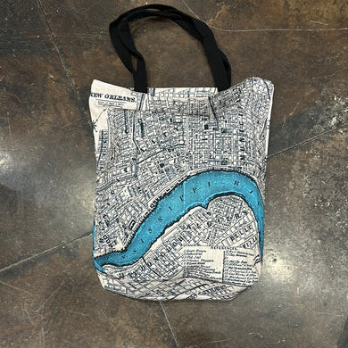 18786 Nola Vintage Map Tote
