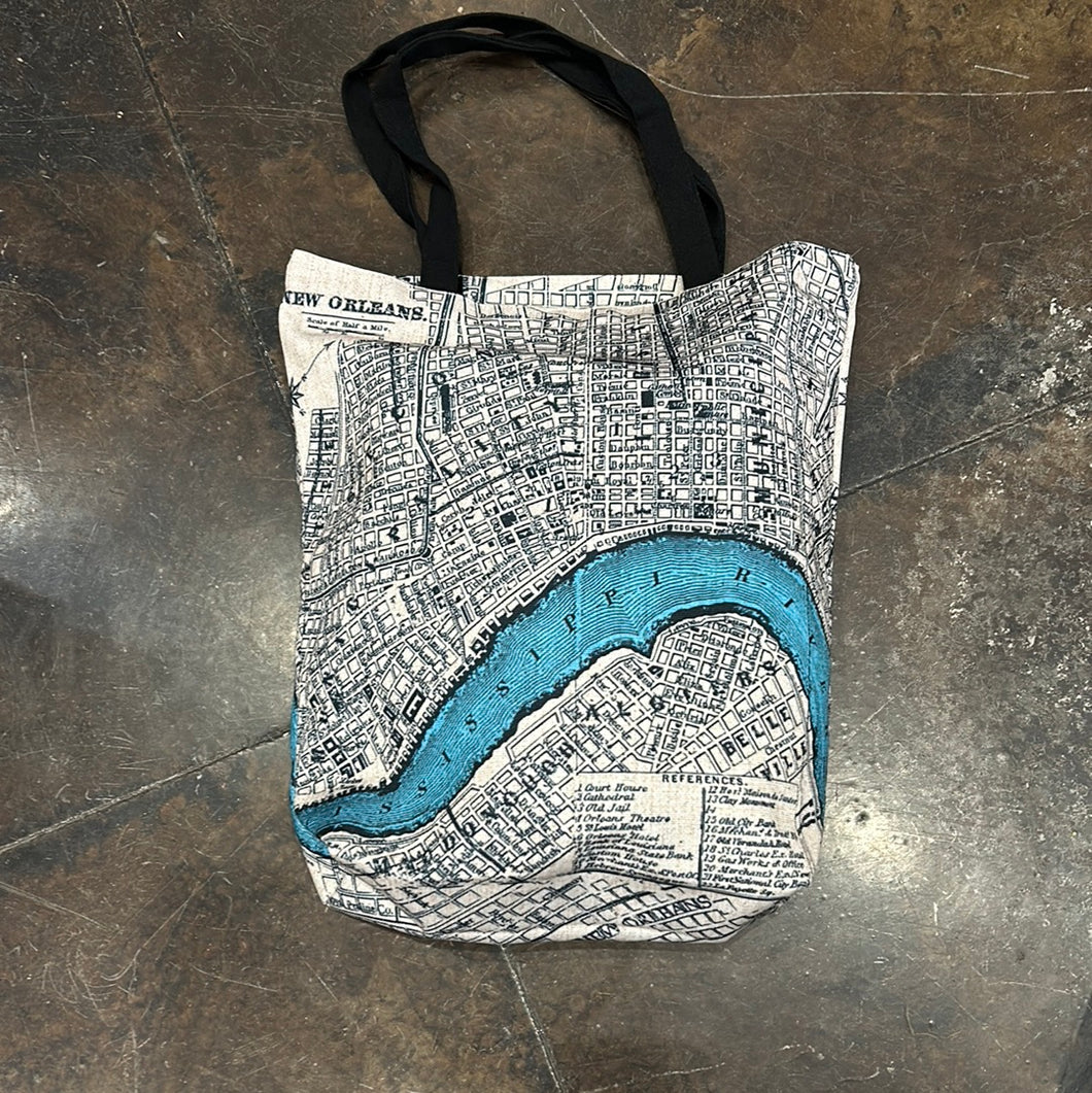 18786 Nola Vintage Map Tote
