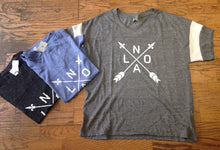 NOLA Arrows Shirt with Striped Sleeves