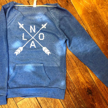 Off-The-Shoulder NOLA Arrow, Women's Maniac Sweatshirt