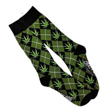 Men’s “Weed Argyle” classic crew sock