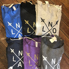 Off-The-Shoulder NOLA Arrow, Women's Maniac Sweatshirt