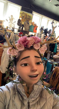 Dreamy Antler &  pink flower headband 6514