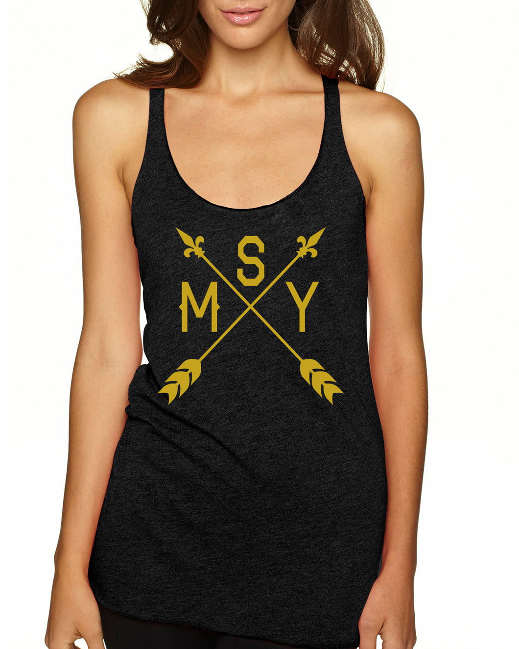 Point Me in the Direction of New Orleans, MSY Airport Code, Womens Racerback Tank
